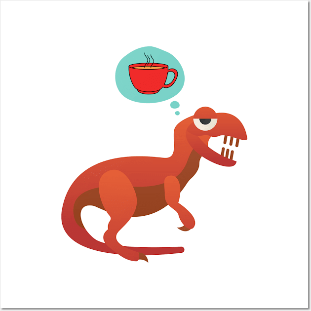 Dino Need Coffee Wall Art by After Daylight Project